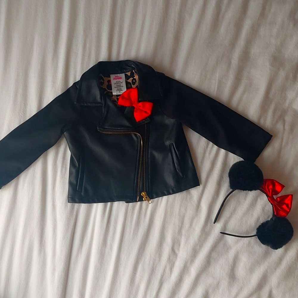 Baby jacket & Minnie mouse ears headband
